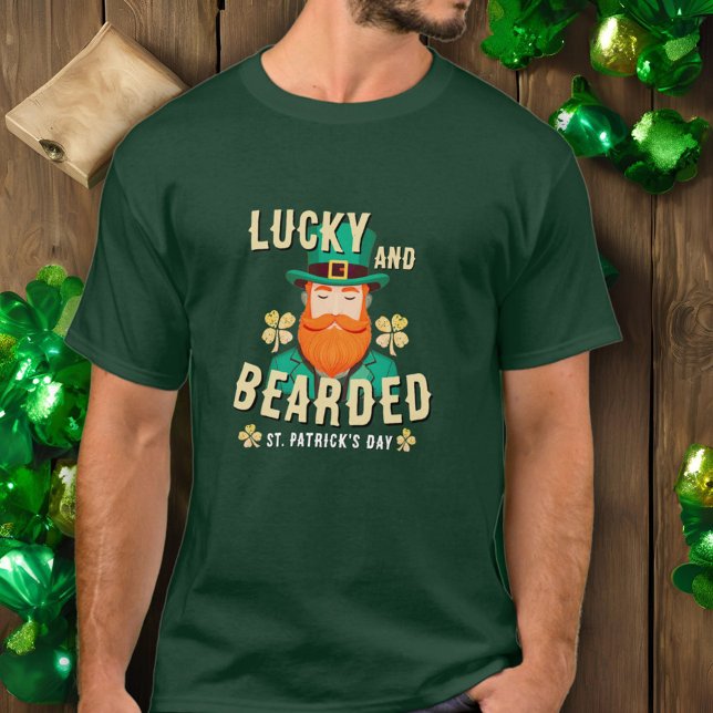 Glücklich und bärtige St. Patrick's Day Leprechaun T-Shirt (Von Creator hochgeladen)