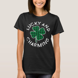 Glücklich und charmant Kariert Lucky C St Patrick' T-Shirt