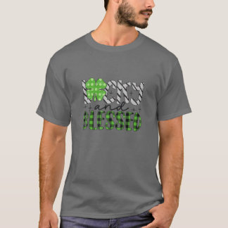 Glücklich und gesegnet St Patrick Day Buffalo Kari T-Shirt