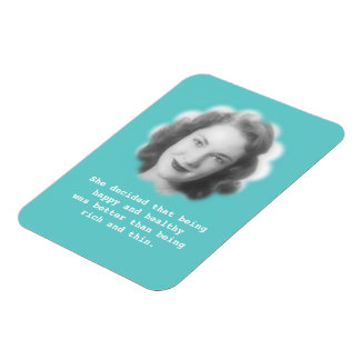 Glücklich und gesund sein, Spaß Vintages Foto Magnet