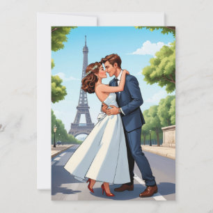 glücklich und modern nach dem Empfang Einladung