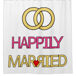 glücklich Verheiratet Duschvorhang