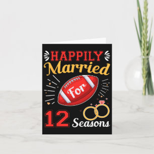glücklich Verheiratet für 12 Saisons 12. Hochzeit Karte