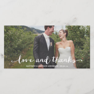 glücklich Verheiratet Hochzeitsdanken - Fotokart Dankeskarte