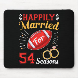 Glücklich verheiratet seit 54 Jahren 54. Hochzeits Mousepad