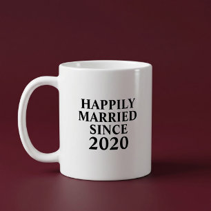 Glücklich verheiratet seit Custom Couples Kaffeetasse