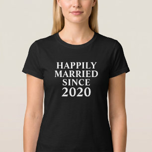 Glücklich Verheiratet seit Custom Paares T-Shirt