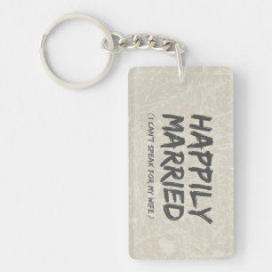 Glücklich verheiratetes lustiges keychain schlüsselanhänger