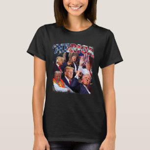 Glücklich Vintag Trump 4. Juli Patriotikamerikaner T-Shirt