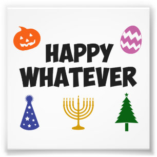 Glücklich was Feiertag Fotodruck