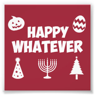 Glücklich was Feiertag Fotodruck