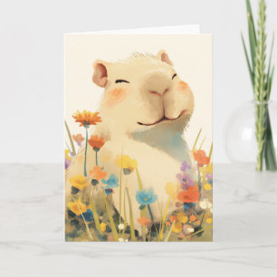 Glücklich wie ein Capybara Karte