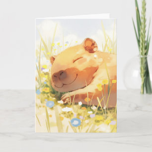 Glücklich wie ein Capybara Karte