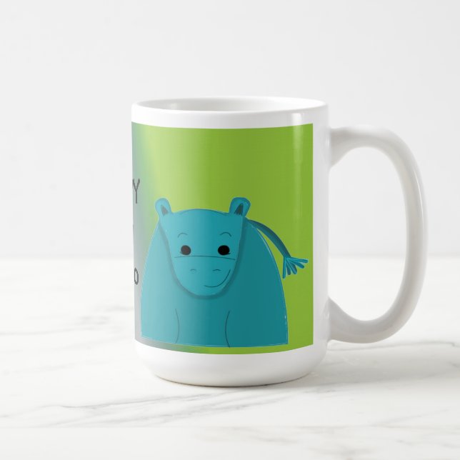 Glücklich wie ein Nilpferd Tasse (Rechts)