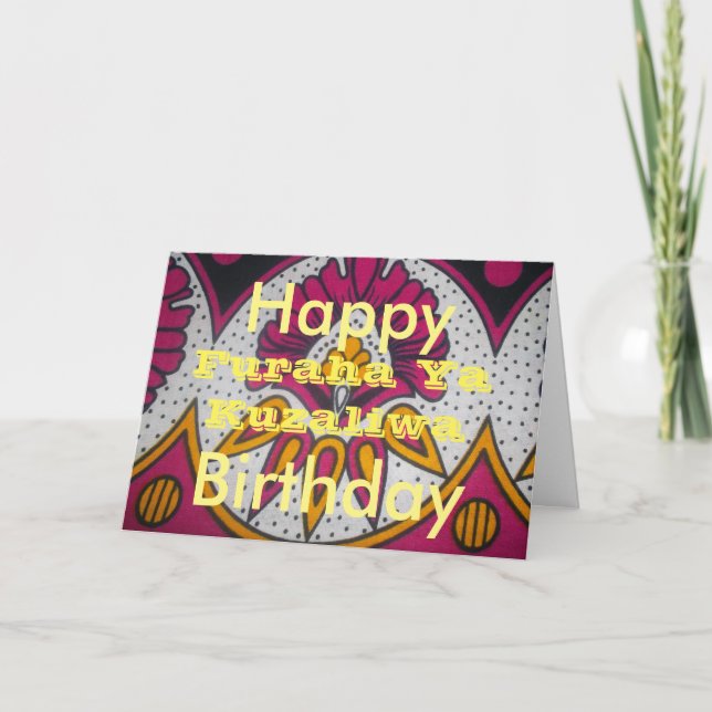Glücklich zum Geburtstag Der afrikanische Weg Fura Karte (Vorderseite)