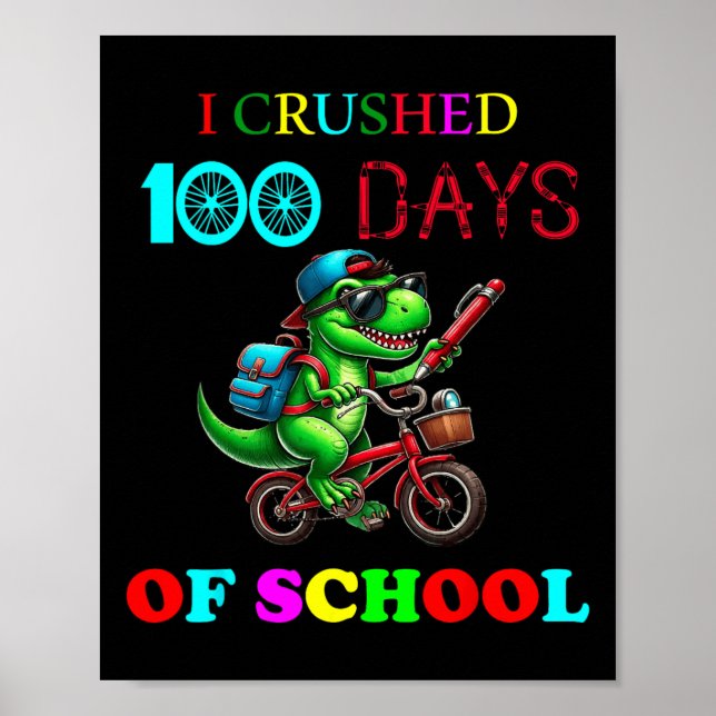 Glückliche 100. SchullehrerInnen Kinderrad Poster (Vorne)