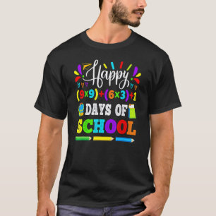 Glückliche 100 Schultage 100. Mathe-Gleichung Lehr T-Shirt