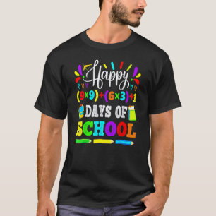 Glückliche 100 Schultage 100. Mathe-Gleichung Lehr T-Shirt