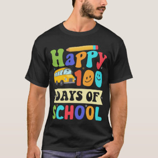 glückliche 100 Schultage 100 Tage Laden 100 Tage T-Shirt