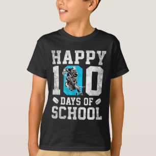 Glückliche 100 Schultage Hockey Liebhaber Jungen M T-Shirt