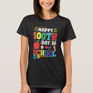 Glückliche 100. Schultage Lehrer 100 Tage T-Shirt