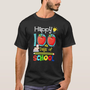 Glückliche 100 Schultage   Lehrer Schüler Kinder T-Shirt