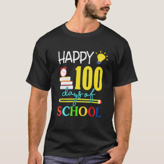 Glückliche 100 Schultage Lehrer Schülerin Mädche T-Shirt