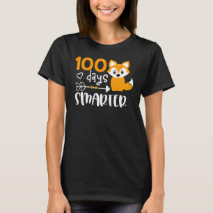Glückliche 100 Schultage schlauer Niedlicher Fox-L T-Shirt