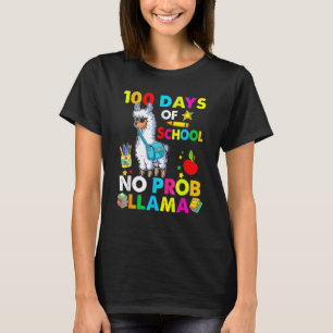 Glückliche 100 Tage der Schule Nr. Probllama Llama T-Shirt