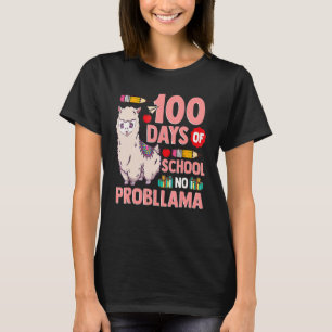 Glückliche 100 Tage der Schule Nr. Probllama Llama T-Shirt