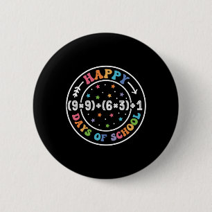 Glückliche 100 Tage Mathematik der Schule Formel 1 Button