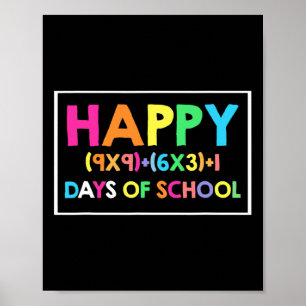 Glückliche 100 Tage Mathematik Spaß T-Shirt für Ma Poster