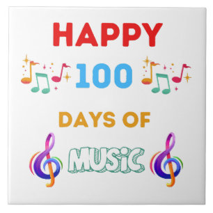 Glückliche 100 Tage Musik Fliese