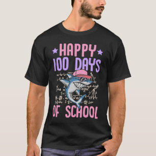 Glückliche 100 Tage Schule Cool Hai Mathematiker L T-Shirt