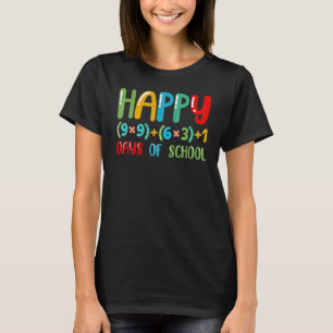 Glückliche 100 Tage Schule für Schüler Liebe Mathe T-Shirt