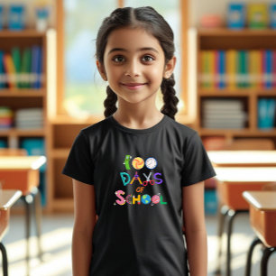 Glückliche 100 Tage Schule Kinder T - Shirt für Mä