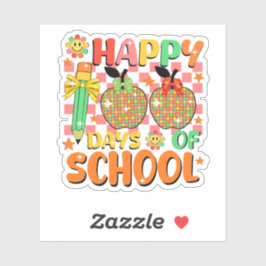 glückliche 100 Tage Schule . Lehrerbewertung Aufkleber