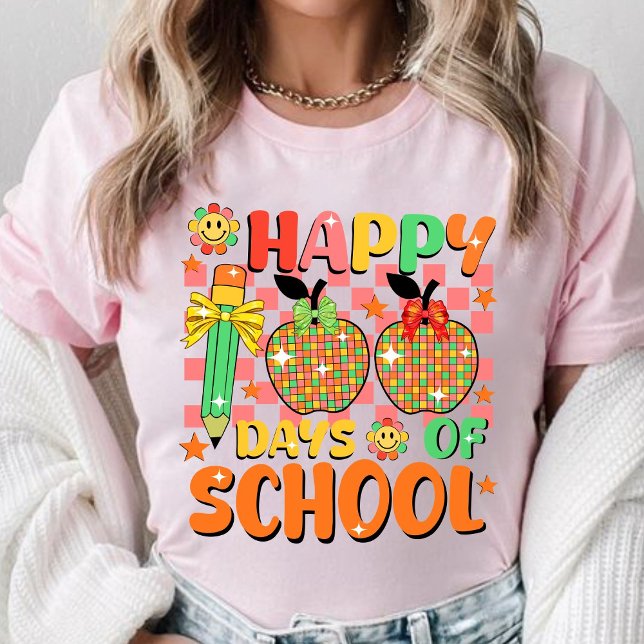 glückliche 100 Tage Schule . Lehrerbewertung T-Shirt (happy 100 days of school shirts, teacher gift, teacher appreciation gifts, teachers gift shirt, )