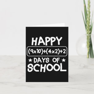 Glückliche 100 Tage Schule Mathematik Gleichung 10 Karte