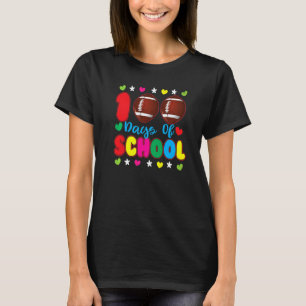 Glückliche 100 Tage Schule Süßer Fußball-Lehrer-St T-Shirt