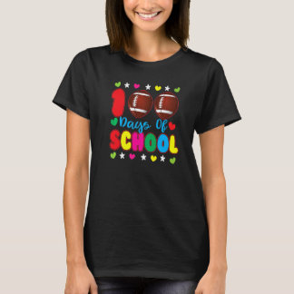 Glückliche 100 Tage Schule Süßer Fußball-Lehrer-St T-Shirt