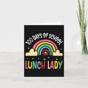 Glückliche 100 Tage Schulessen Lady Rainbow Celebr Karte