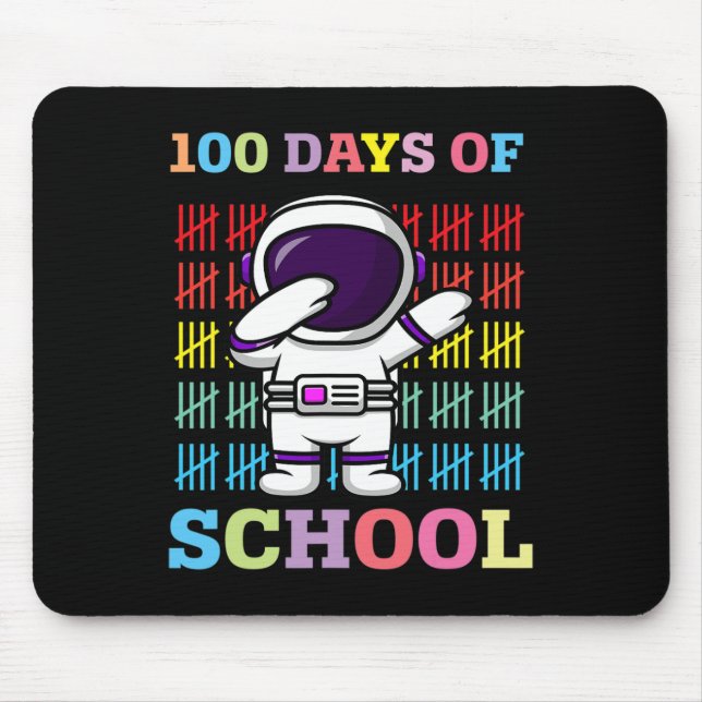 Glückliche 100 Tage Schulkinder, die Astronaut abs Mousepad (Vorne)
