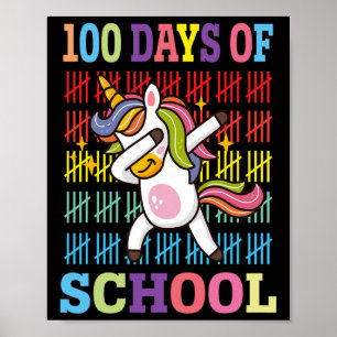 Glückliche 100 Tage Schulkinder, die die Liebe ein Poster