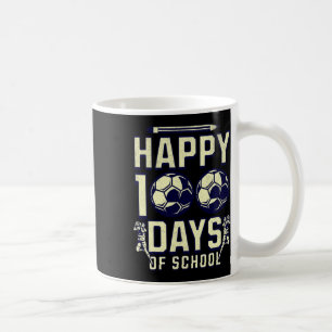 Glückliche 100 Tage Schullehrer 100. Tag Fußball Kaffeetasse
