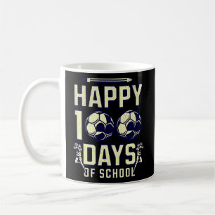 Glückliche 100 Tage Schullehrer 100. Tag Fußball Kaffeetasse