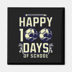 Glückliche 100 Tage Schullehrer 100. Tag Fußball Magnet