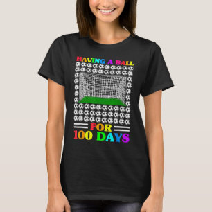Glückliche 100 Tage Schullehrer 100. Tag Fußball T-Shirt