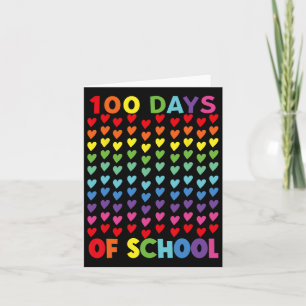 Glückliche 100 Tage Schullehrer Männer Frauen Karte