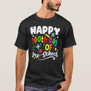 Glückliche 100 Tage Schulvorschullehrer Kinder G T-Shirt